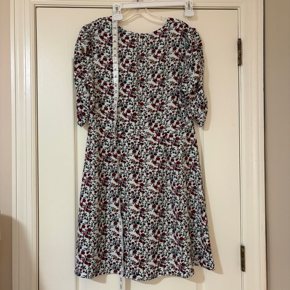Floral Print Dress with Red and Black Accents - Picture 7 of 9